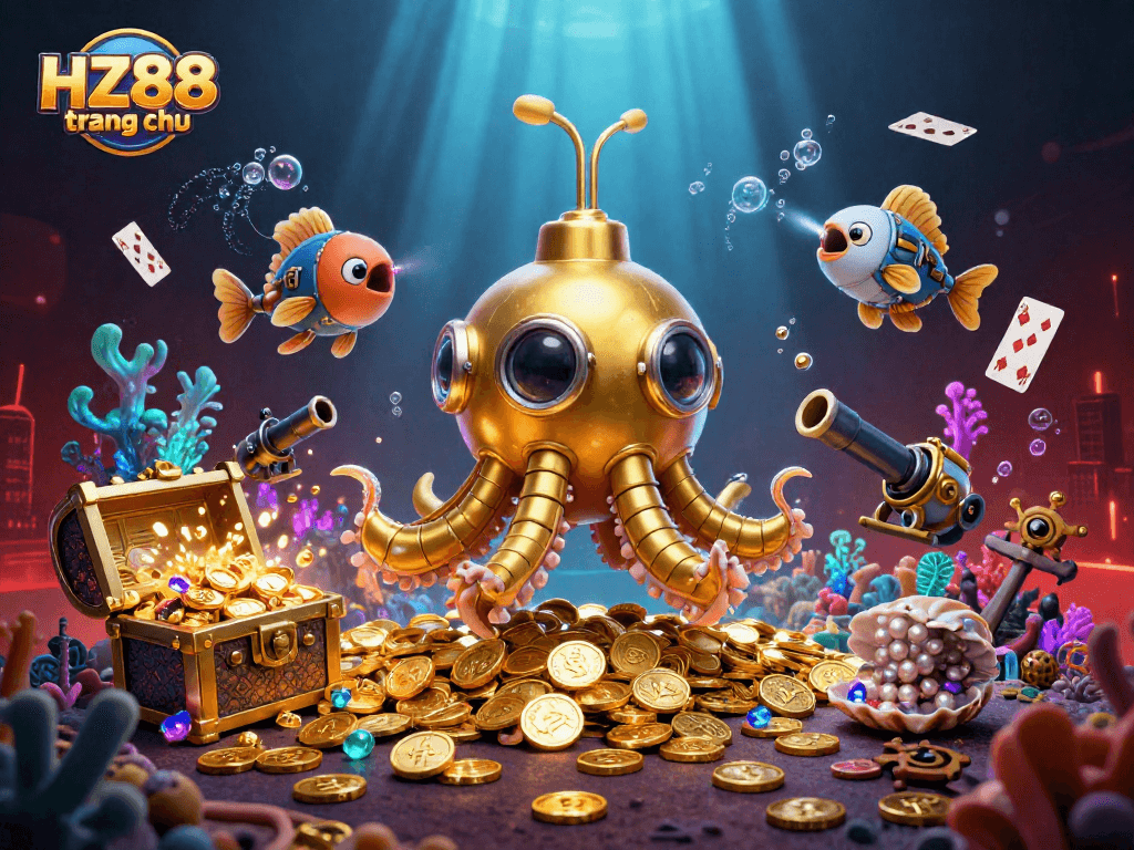 Engage in winning gameplay with the HZ88 trang chủ underwater treasure adventure featuring vibrant characters and elements.