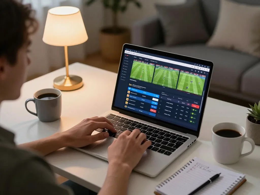 Player analyzing odds on keonhacai5 during sports betting session.