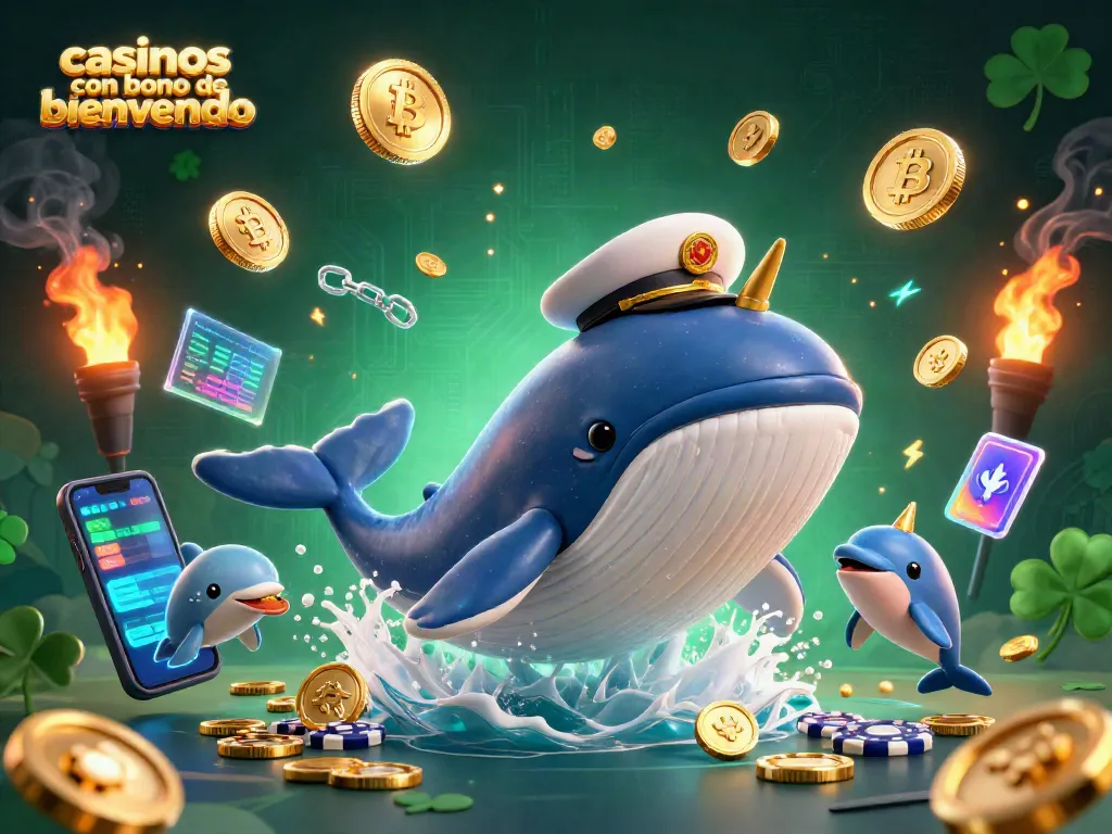 Gana en casinos con bono de bienvenida mientras juegas con delfines y monedas brillantes.
