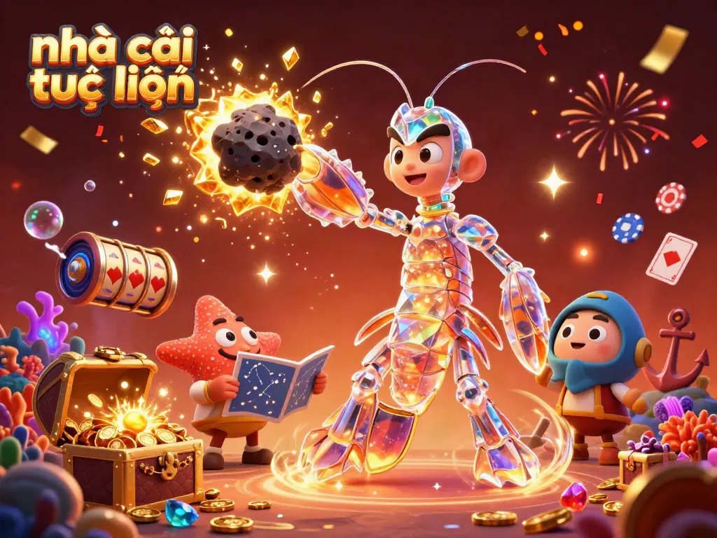 Experience vibrant online gaming action at nhà cái trực tuyến with samurai mantis shrimp and treasure explosions.