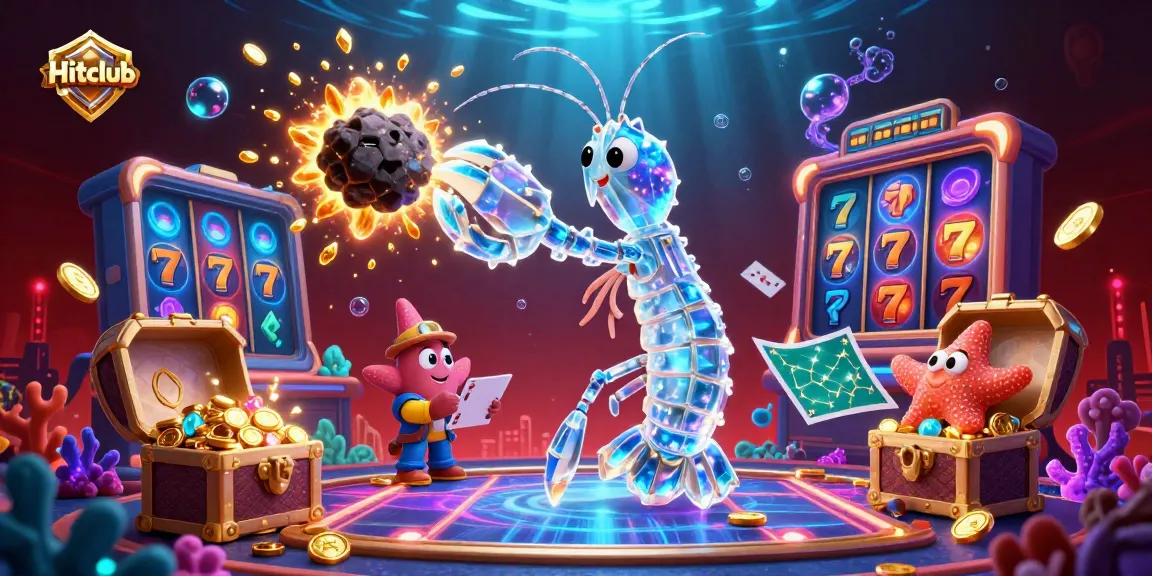 Hitclub showcases a vibrant, dynamic gaming scene filled with thrilling elements, emphasizing immersive casino action.
