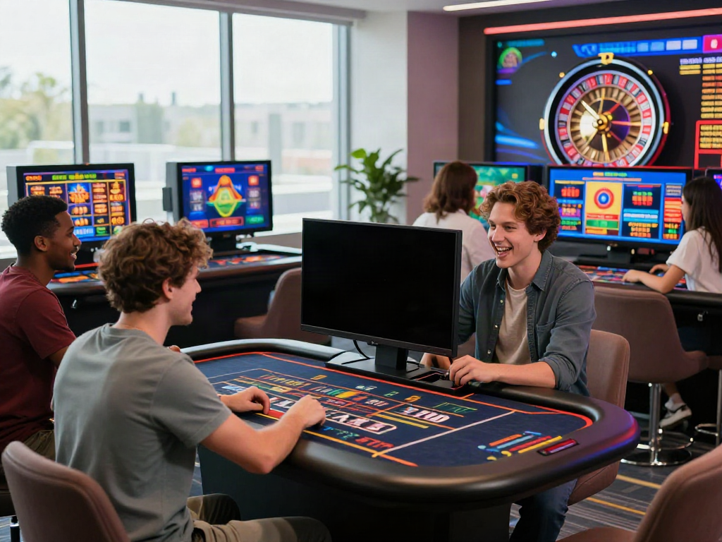 Engaged players enjoying a thrilling gaming experience on https://gem88.bz/ with vibrant virtual casino interfaces and live betting.