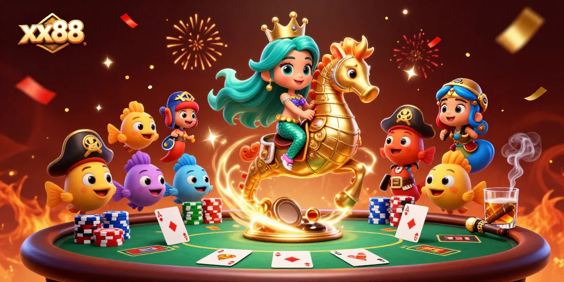 Join the excitement of xx88 with vibrant poker action and colorful characters in a thrilling casino setting.