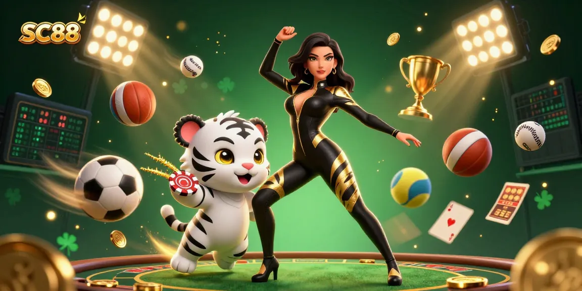 Engage with SC88 and win big in a vibrant casino scene featuring dynamic gaming elements.