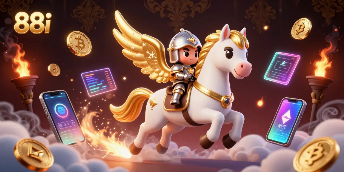 Experience the thrill at 88i with exciting gaming action, showcasing a vibrant, detailed illustration of the casino!