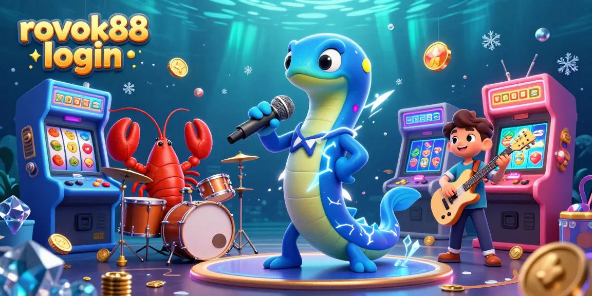 Engage with vibrant rokok88 login underwater casino featuring an electric eel DJ and electrifying game elements.