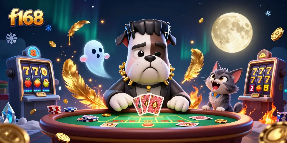 Experience thrilling gameplay at f168 with a vibrant, animated casino setting showcasing engaging characters.